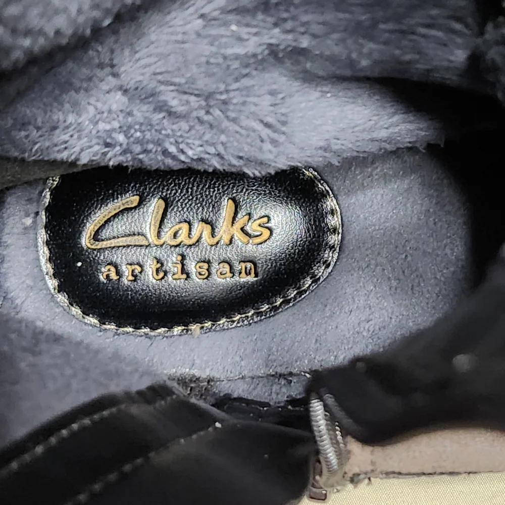 Clarks Artisan Women's Leather Wool Winter Snow Duck Boots Size 8M